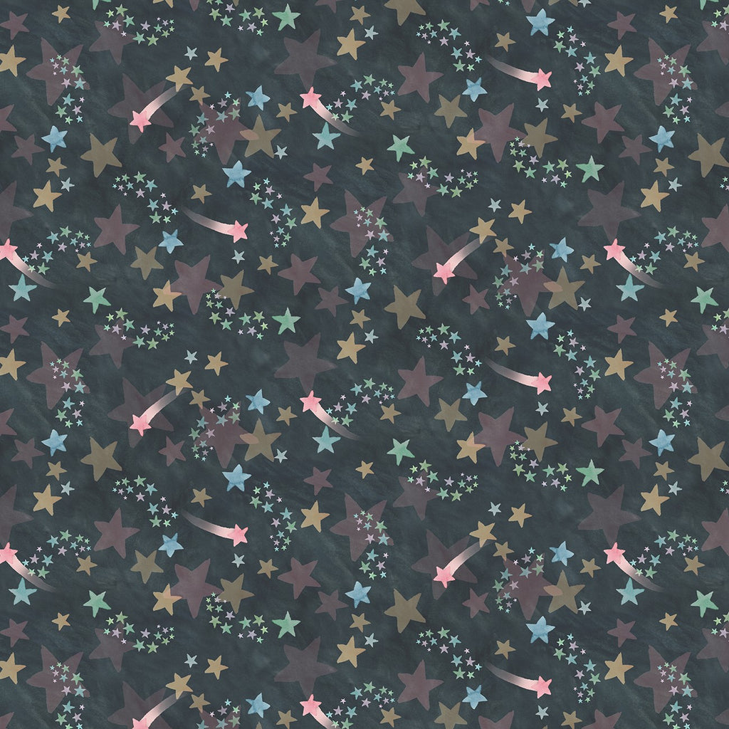 Michael Miller Baby Corn - Charcoal Night Stars