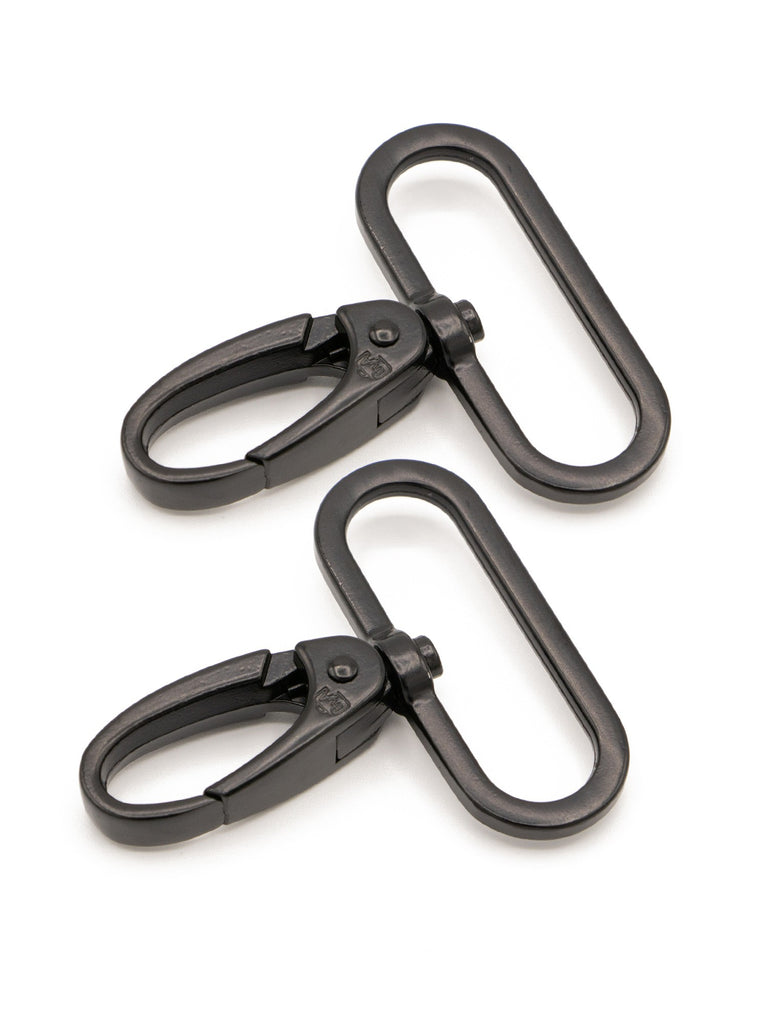 ByAnnie -  Swivel Hook 1-1/2" Black Metal Set of Two