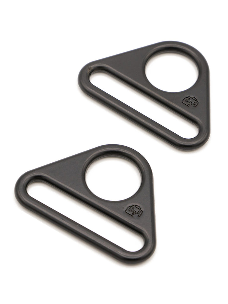 ByAnnie -  Triangle Ring Flat 1-1/2in Black Metal Set of Two
