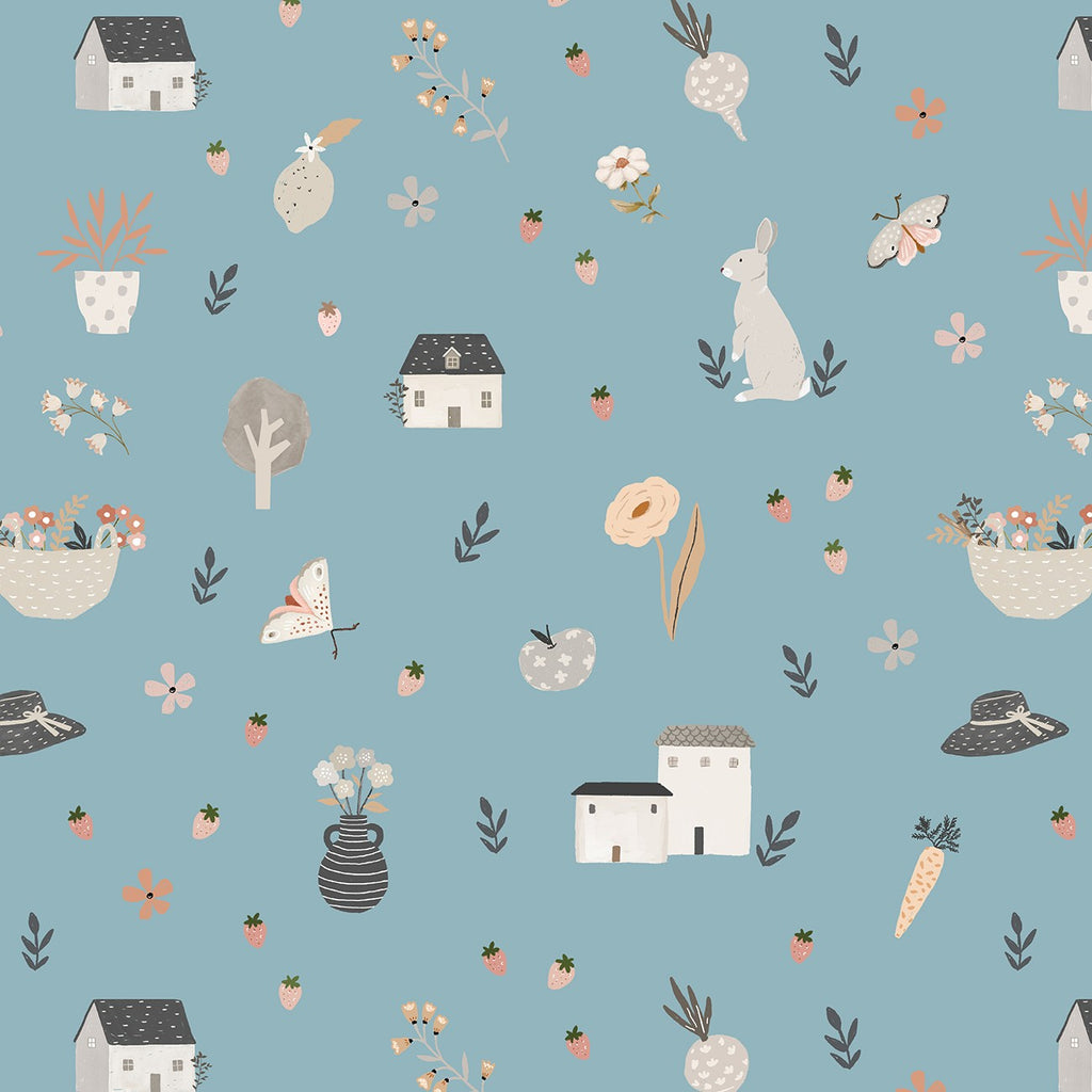 Poppie Cotton House and Home - Blue Happy Home