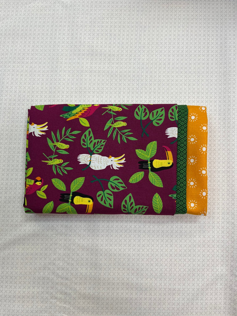 Birds on Purple Pillowcase Kit