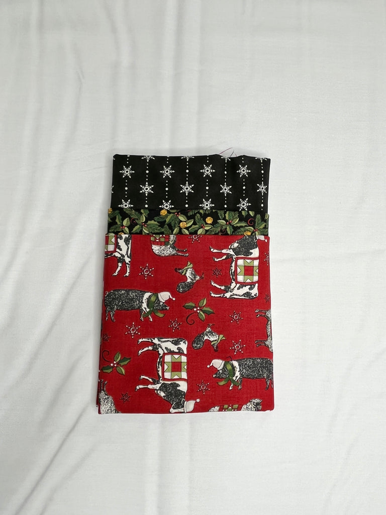 Red Cows & Plaid Pillowcase Kit - Sold Out