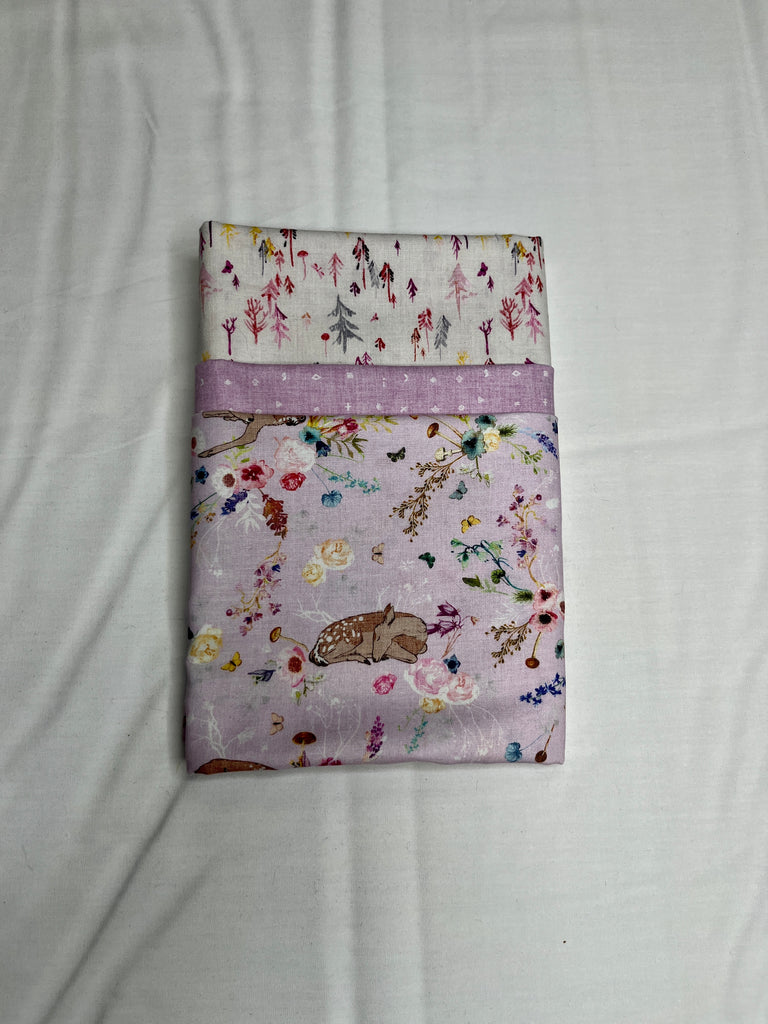 Deer on Pink & Trees Pillowcase Kit