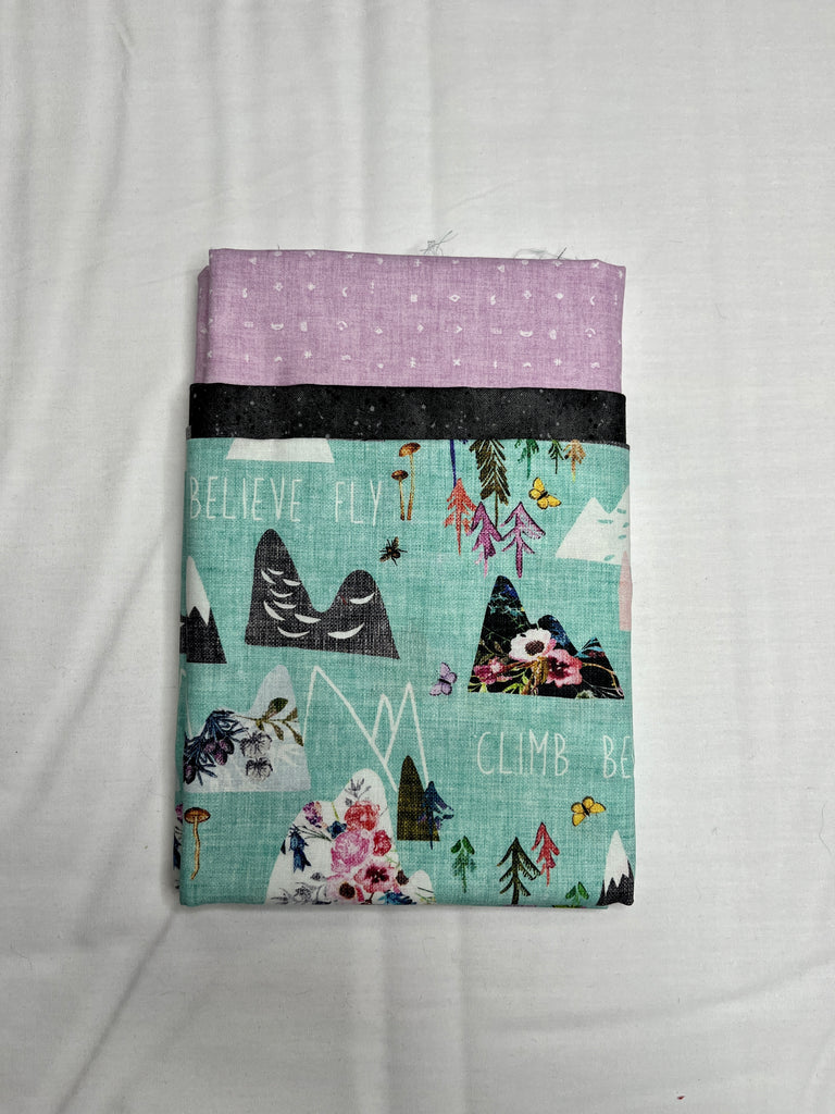 Mountains on Teal Pillowcase Kit