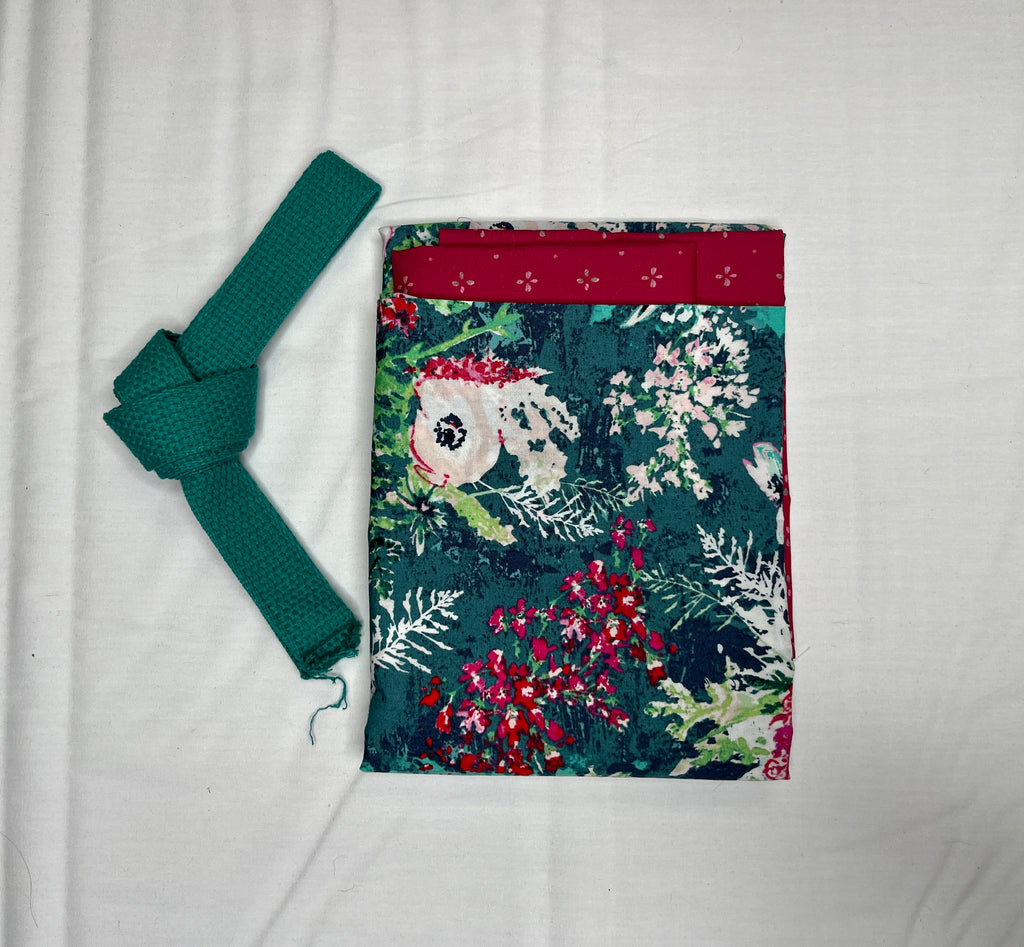 Teal Floral Tote Bag