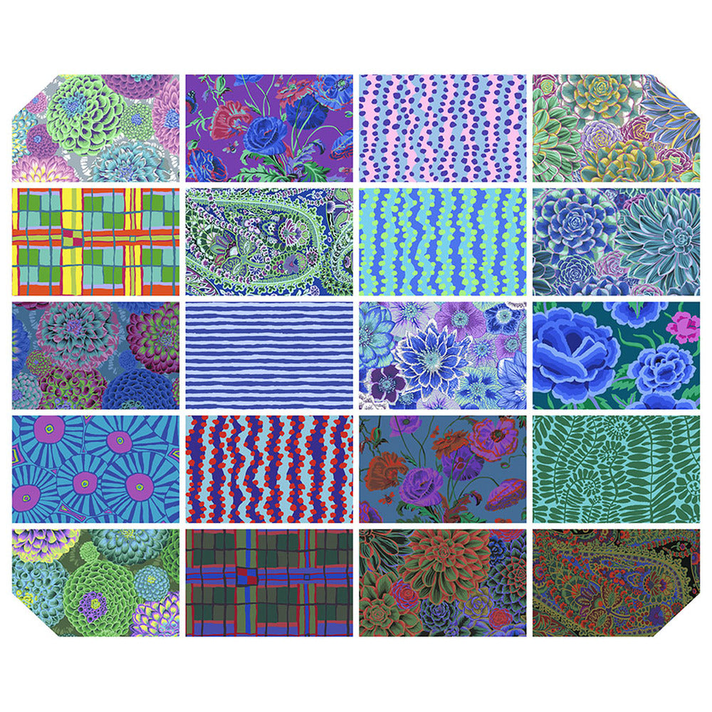 Kaffe Fassett Collective August 2022 Cool - 20 Fat Quarter