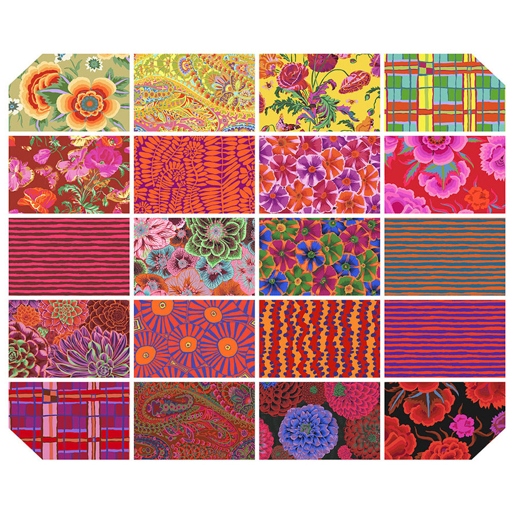 Kaffe Fassett Collective FreeSpirit Fabrics August 2022 Warm - 20 Fat Quarter