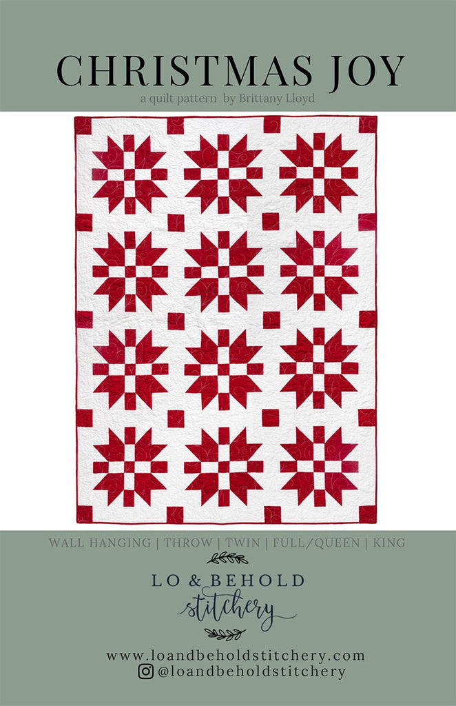 Christmas Joy Quilt Pattern by Lo & Behold Sitchery