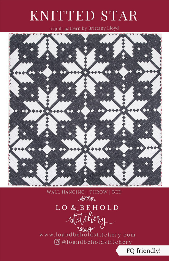 Knitted Star Quilt Pattern by Lo & Behold Sitchery