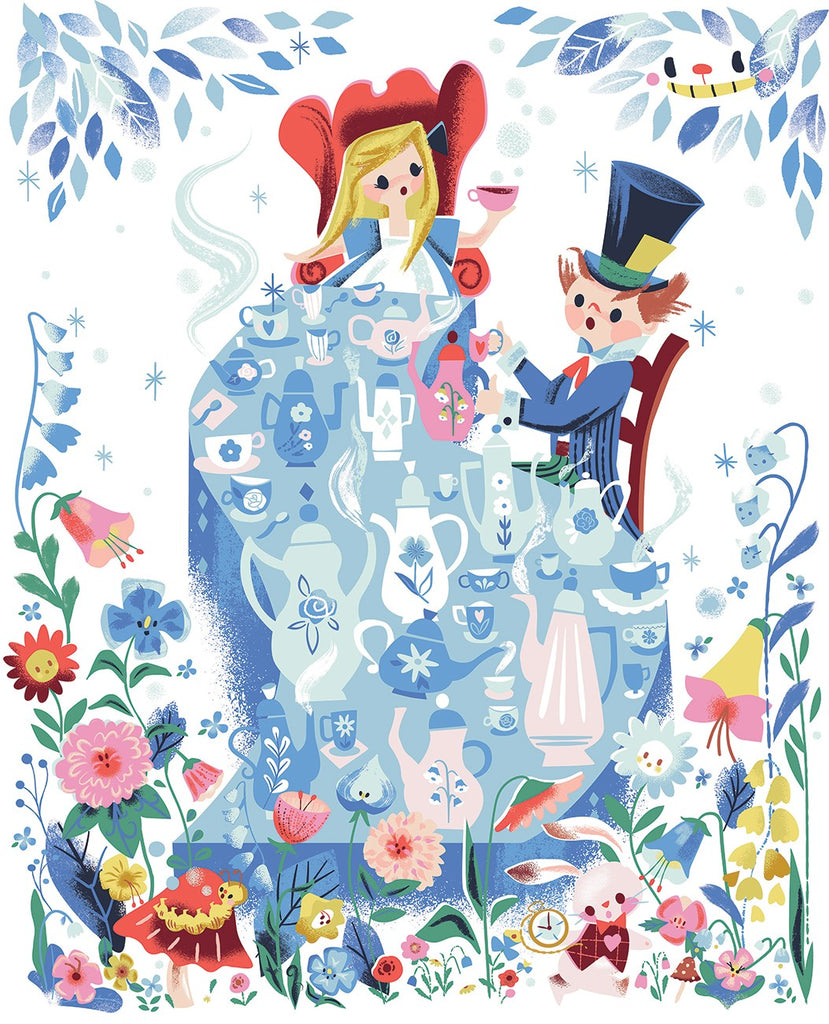 Down The Rabbit Hole 36in X 43.5in Panel White