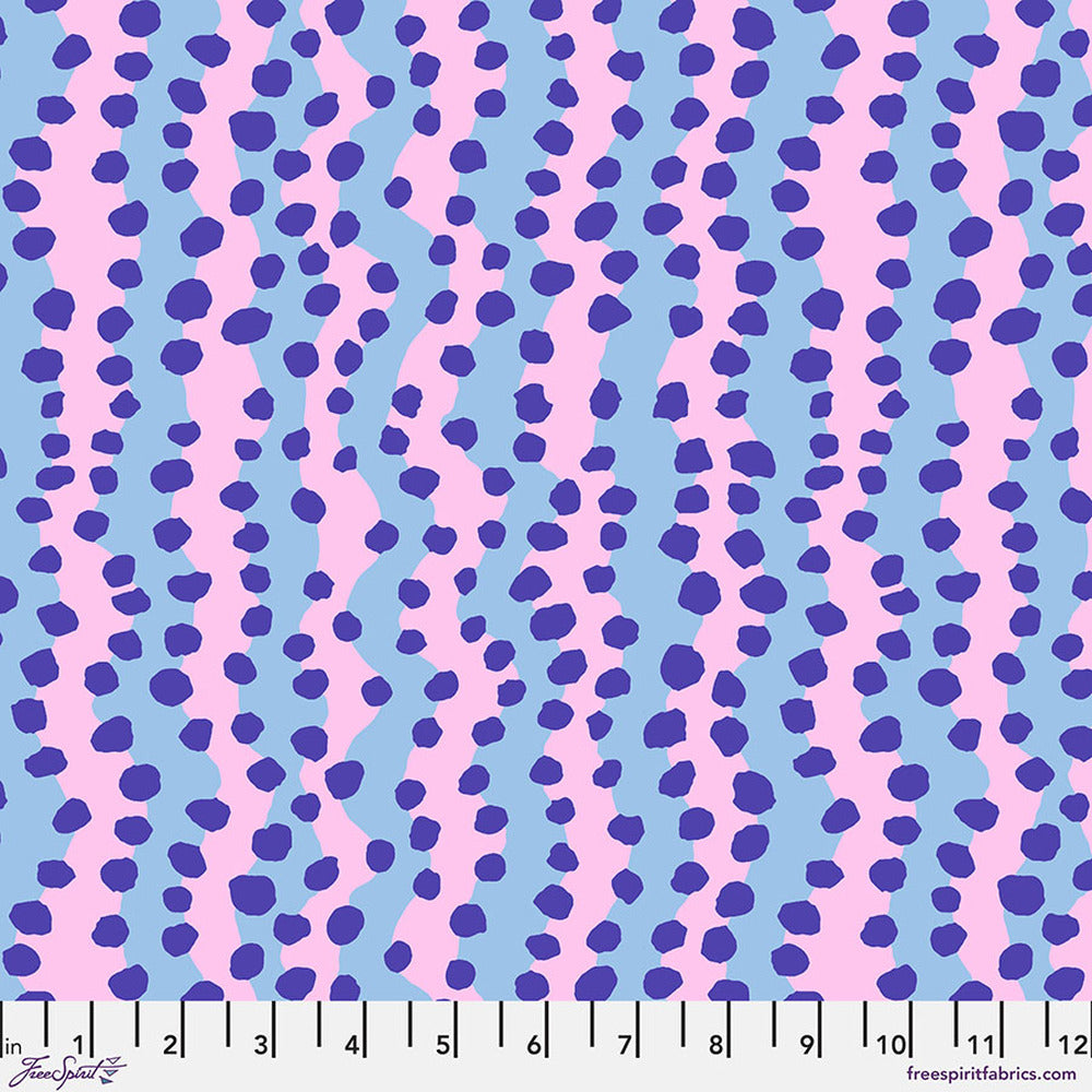 Freespirit Fabrics August 2022 Kaffe Fassett Collective by Brandon Mably Bubble Stripe Purple