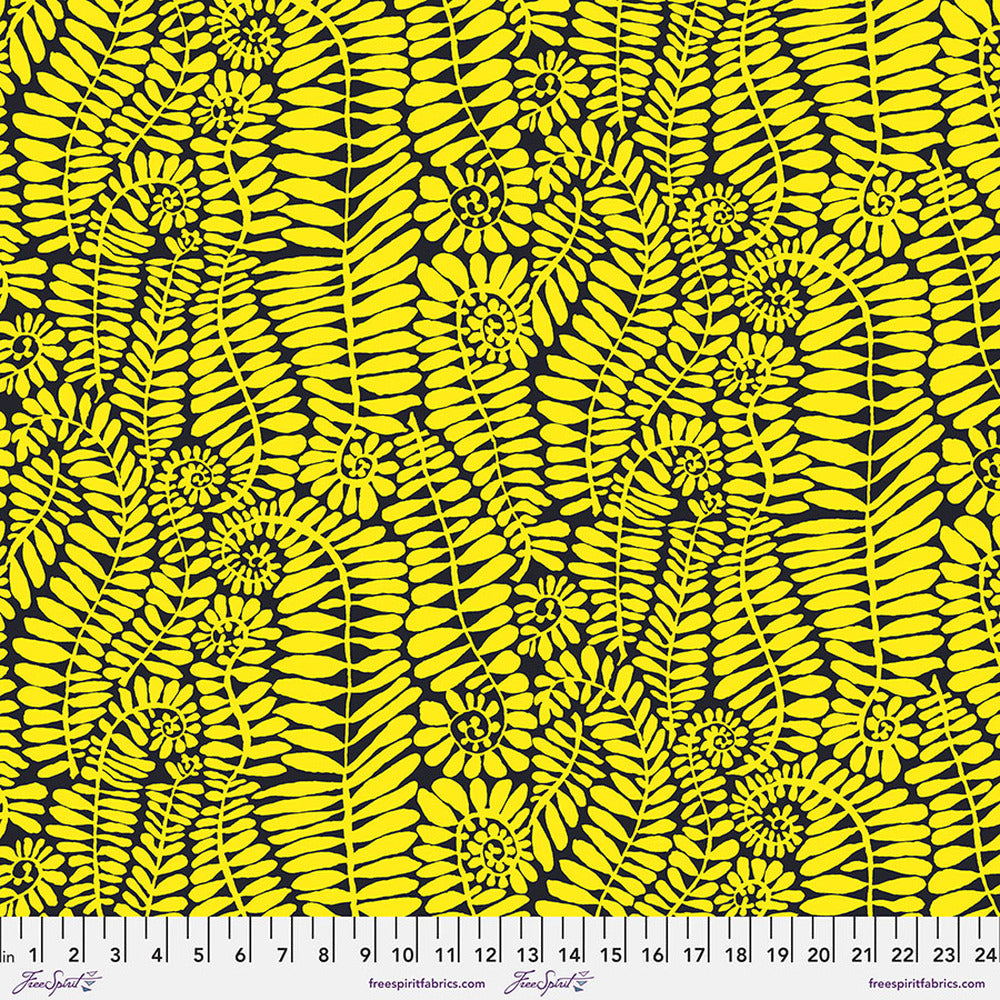 Freespirit Fabrics August 2022 Kaffe Fassett Collective by Brandon Mably Fronds Yellow