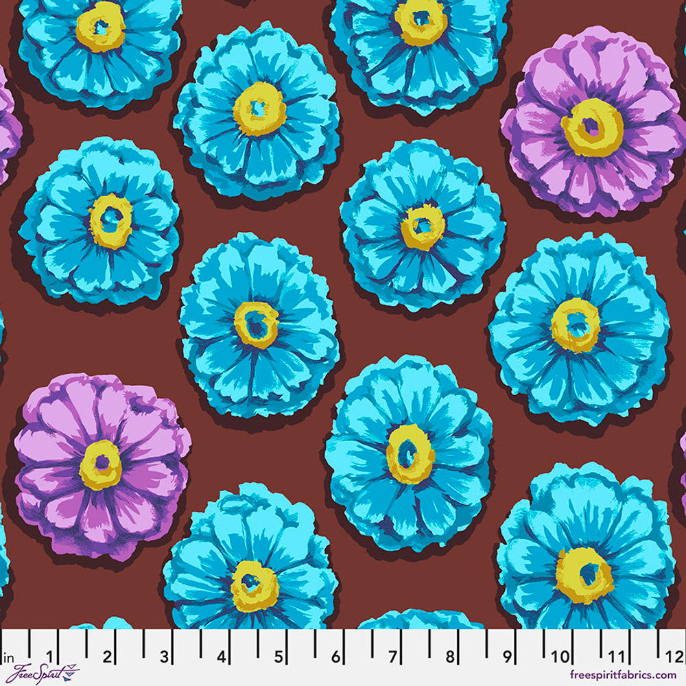 Kaffe Fassett - Zinnia - Aqua || Kaffe: 85 And Fabulous - PWGP031.AQUA