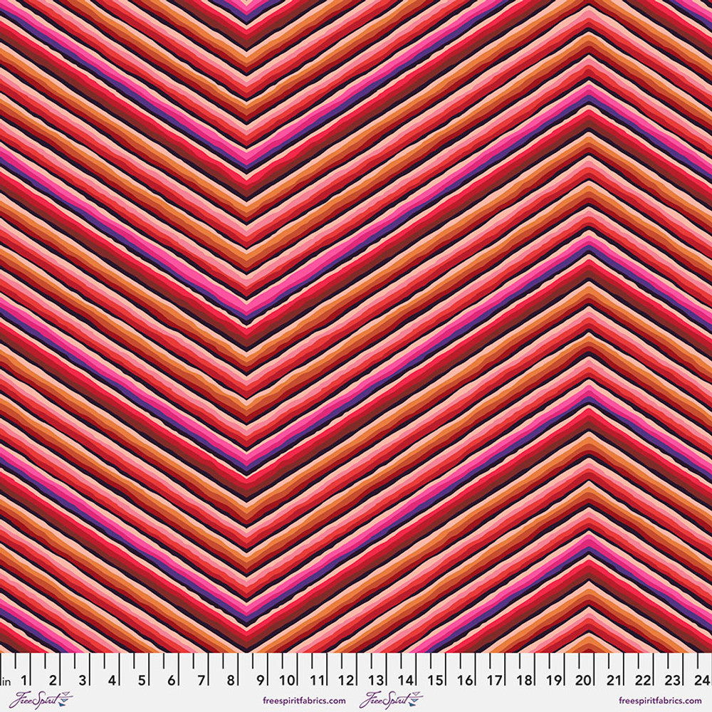 Chevron Stripe - Red || Kaffe: 85 And Fabulous - PWGP090.RED