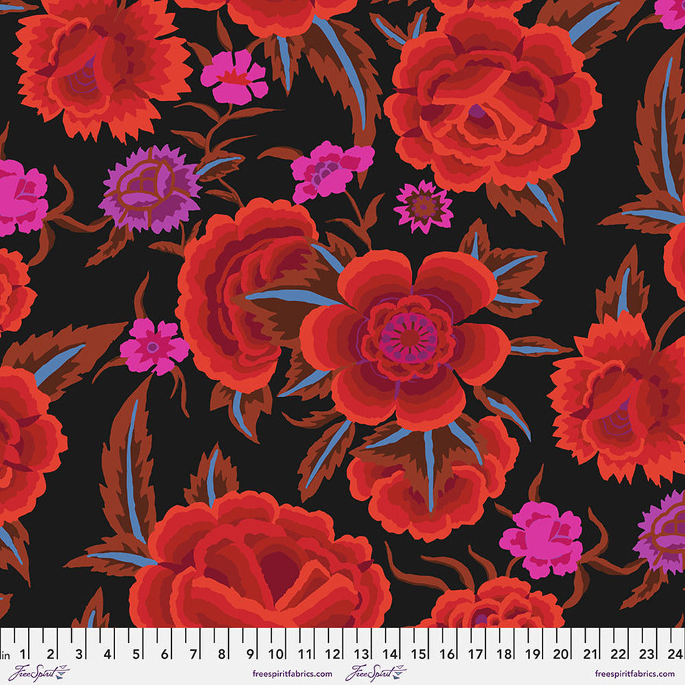 Freespirit Fabrics August 2022 Kaffe Fassett Collective by Kaffe Fassett Embroidered Shawl Red