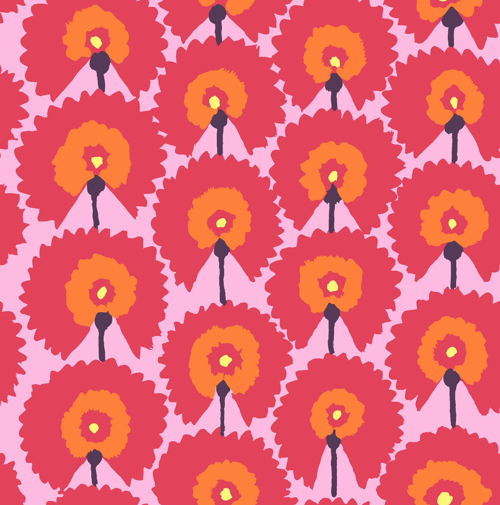Kaffe Fassett February 2022 Regal Fans - Red