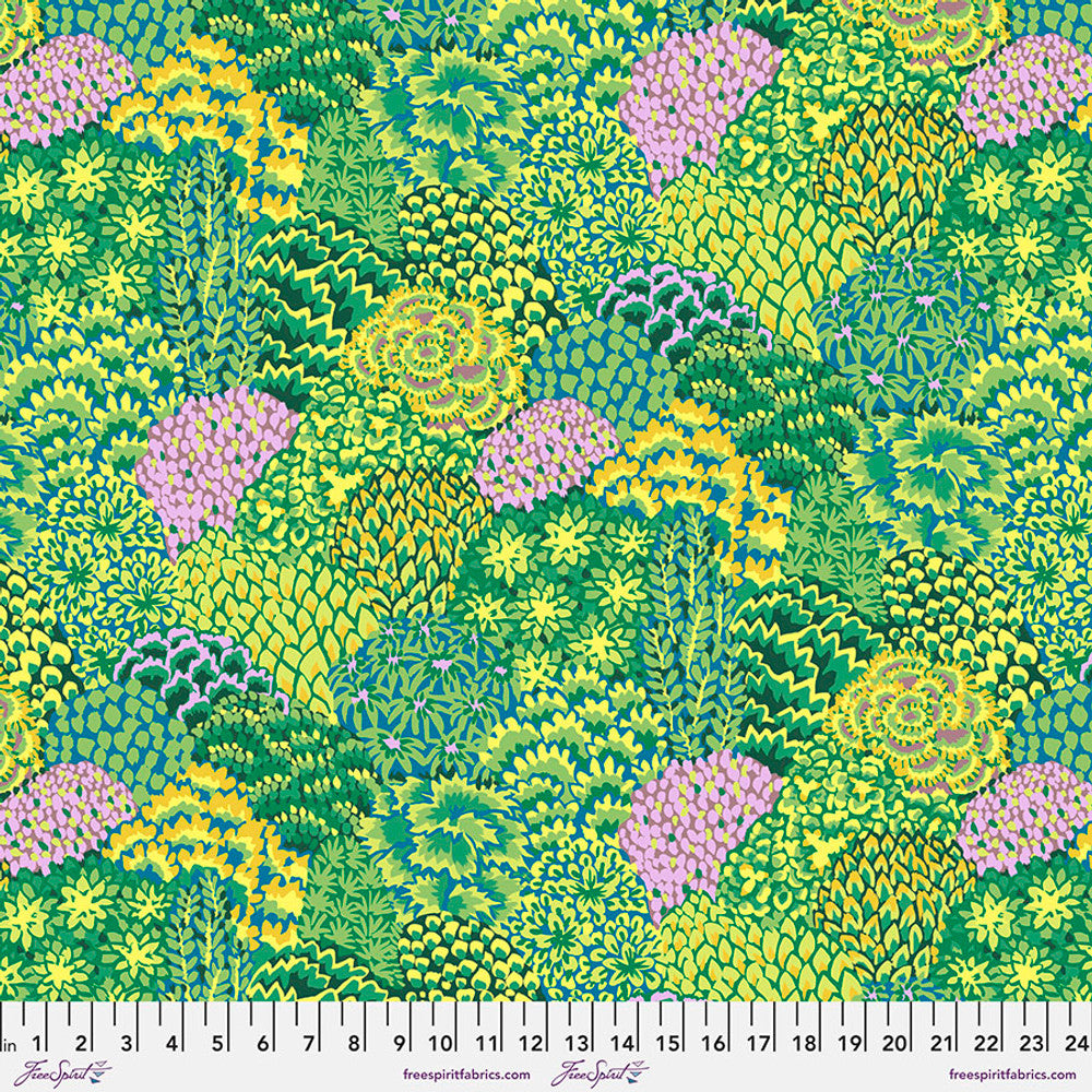 Large Oriental Trees - Green || Kaffe: 85 And Fabulous - PW GP 198 GREEN