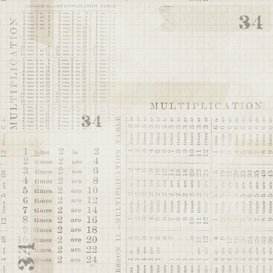 Tim Holtz Monochrome - Multiplication Tables