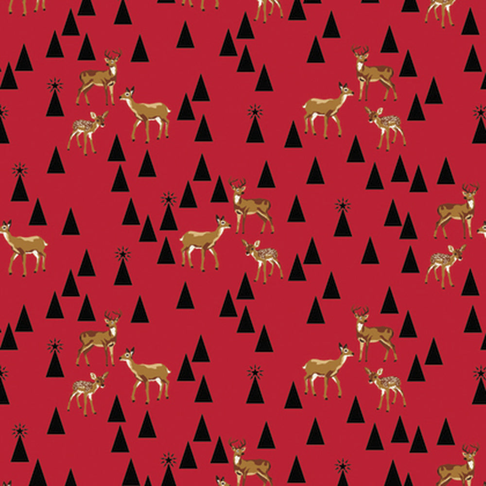 Holiday Homies Holly Berry Road Trip Flannel Yardage SKU# FNTP003-HOLLYBERRY