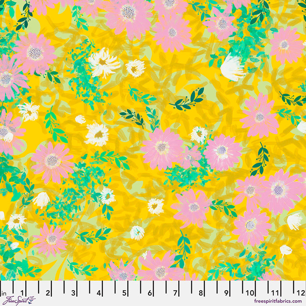Divine - Yellow || Next Door Garden by Victoria Findlay Wolfe for Freespirit Fabrics