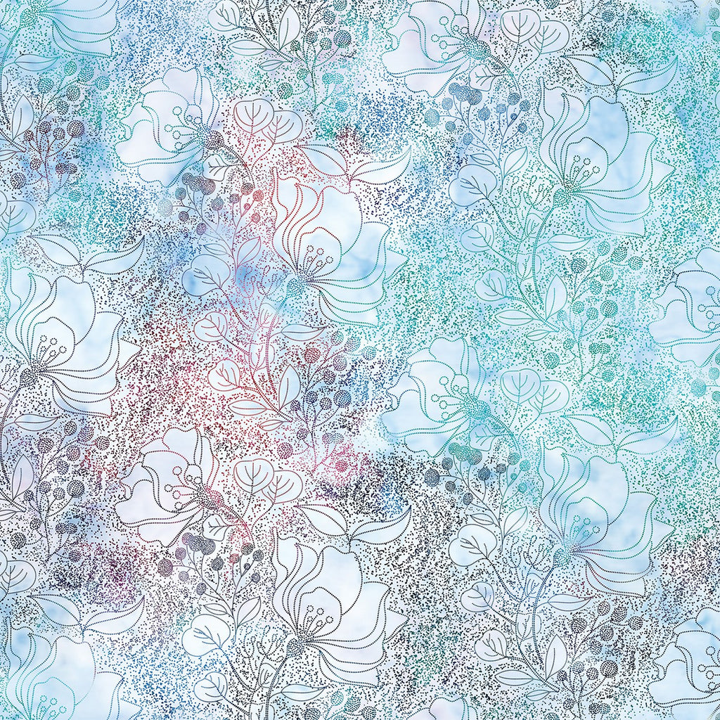 Hoffman Fabrics Hydrangea Springtime Romance Print