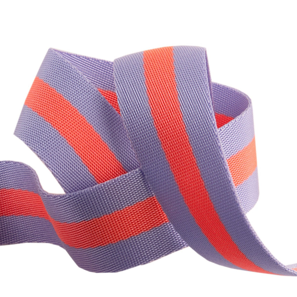 Tula Pink Webbing 1.5in - Lavender and Pink