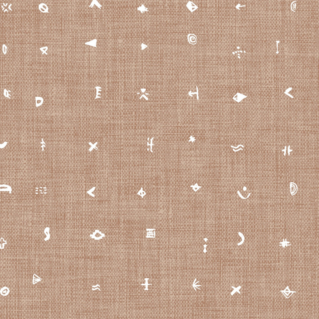 Clothworks Forest Glade - Brown Symbols