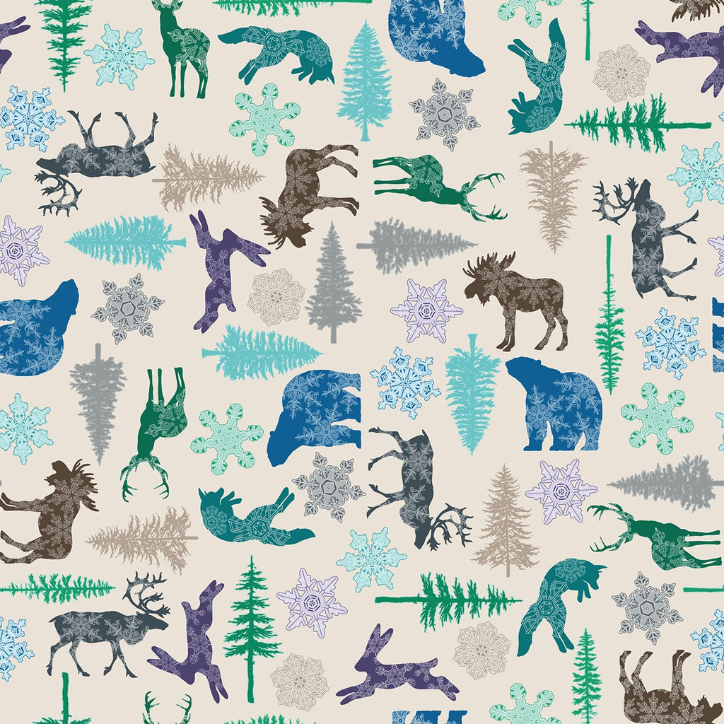 Scandinavian Winter - Light Khaki Digital Arctic Party