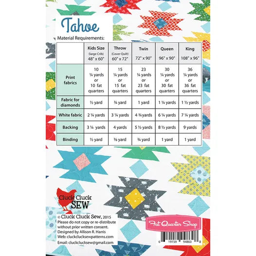 Tahoe Quilt Pattern by Cluck Cluck Sew