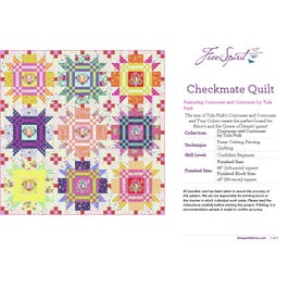 FreeSpirit Fabrics - Checkmate Quilt Kit - Featuring Curiouser & Curiouser by Tula Pink