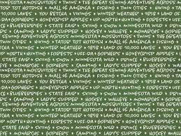 All MN Shop Hop - Minnesota Words Green