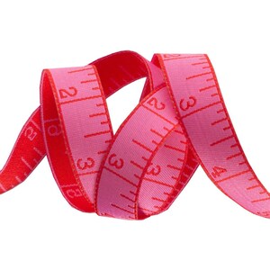 Measure Twice Night Pink - 5/8" Ribbon