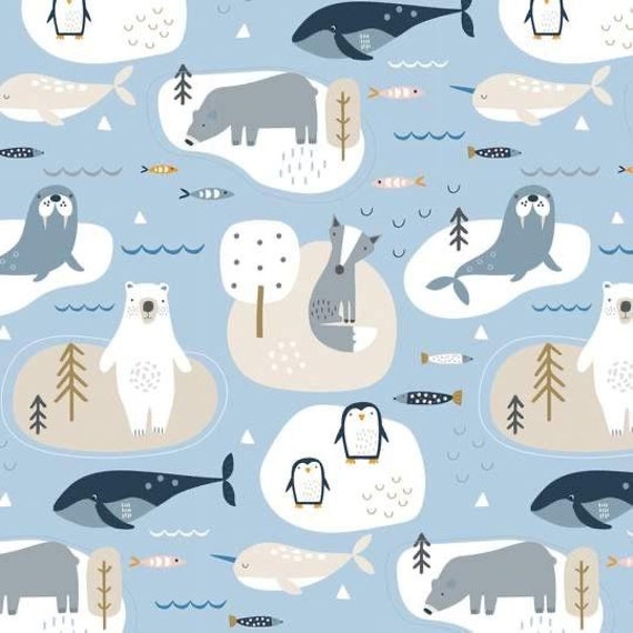 Habitat - Polar Animals on Blue