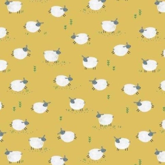 Dashwood Studio - Farm Days - Sheep on Yellow
