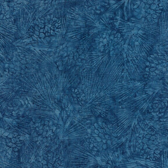 Island Batiks -Glacier Bay- Pinecone- Harbor Blue 122013521