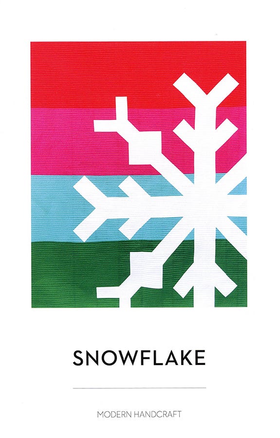 Modern Handcraft - Snowflake Quilt Pattern 60 x 72"