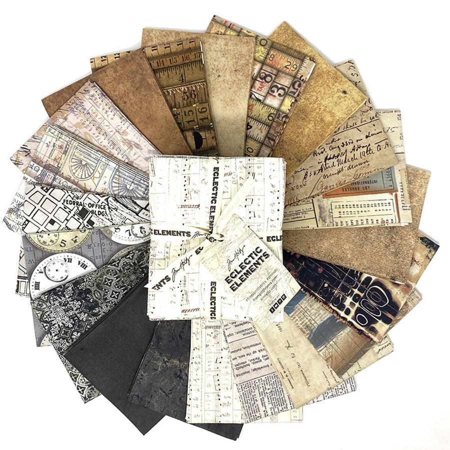 Tim Holtz Foundations 20 Fat Quarters - Netural