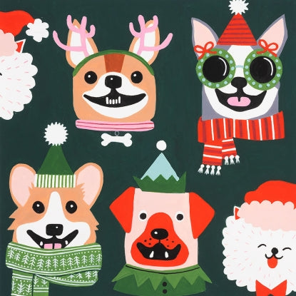 Alexander Henry CHRISTMAS TIME #8952-C CANINE CHRISTMAS